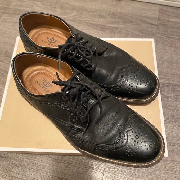 Dockers black men’s Oxford shoes 🍀 - Picture 1 of 9